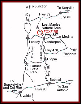 Foxfire Cabins, Texas Hill Country Cabins on the Sabinal River. Biker friendly, Family Oriented, Pet Friendly